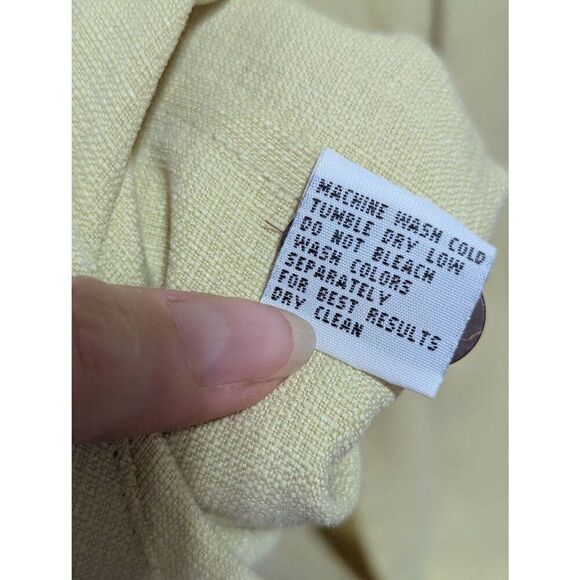 Tommy Bahama Men's Yellow Silk Long Sleeve Button Front Shirt Size L - Picture 7 of 7